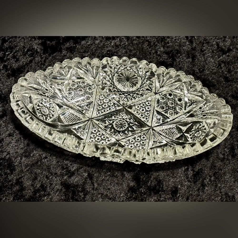 Antique imperial glass candy dish